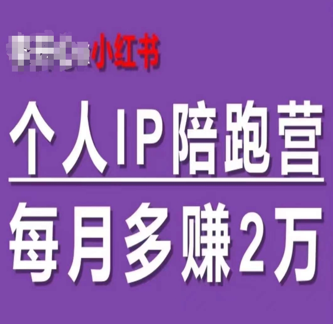 小红书个人IP陪跑营，60天拥有自动转化成交的双渠道个人IP，每月多赚2w-大海创业网