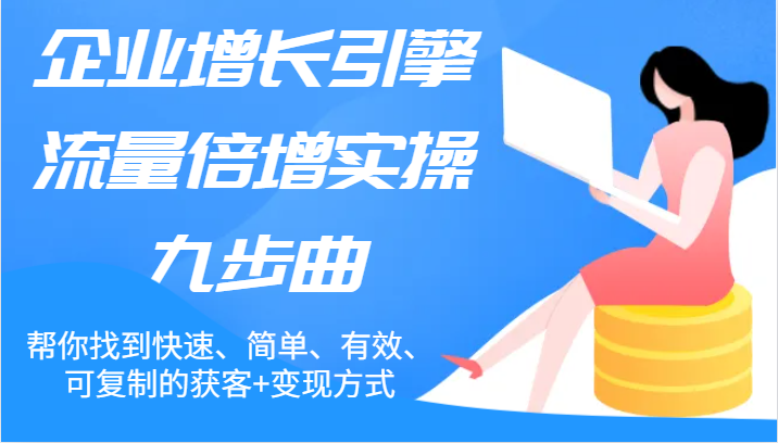 企业增长引擎流量倍增实操九步曲，帮你找到快速、简单、有效、可复制的获客+变现方式-大海创业网